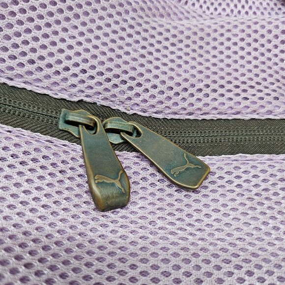 Puma Mesh Duffel Bag Purple Gym Pockets Shoulder Strap Handle - Picture 6 of 13